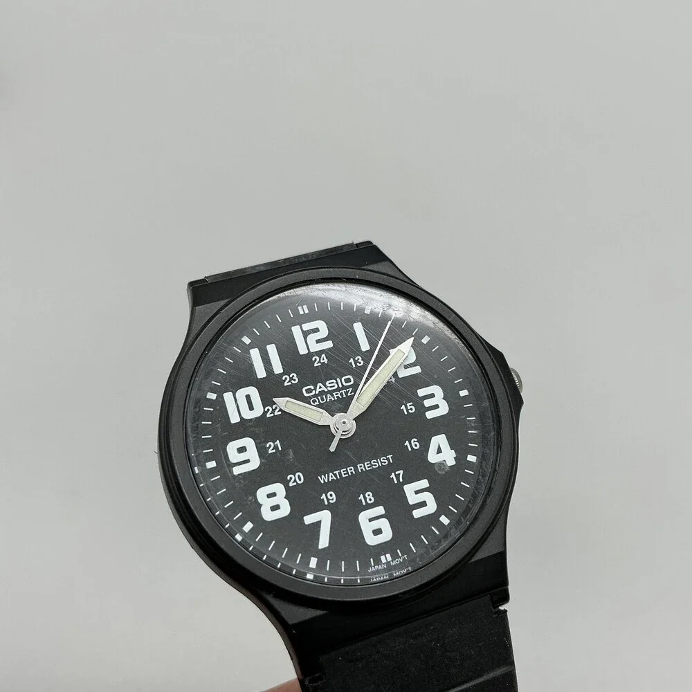 Casio 1330 MQ-71 Mens Watch 34mm Black Dial Black Resin Water Resistant
